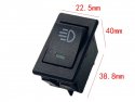 Schakelaar rocker snap-in aan/uit licht ASW-17D rood